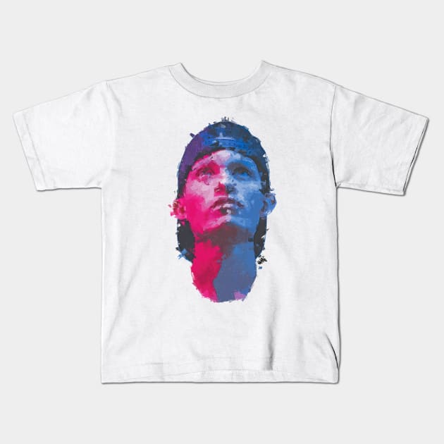 Guy in a cap Kids T-Shirt by Without A Face